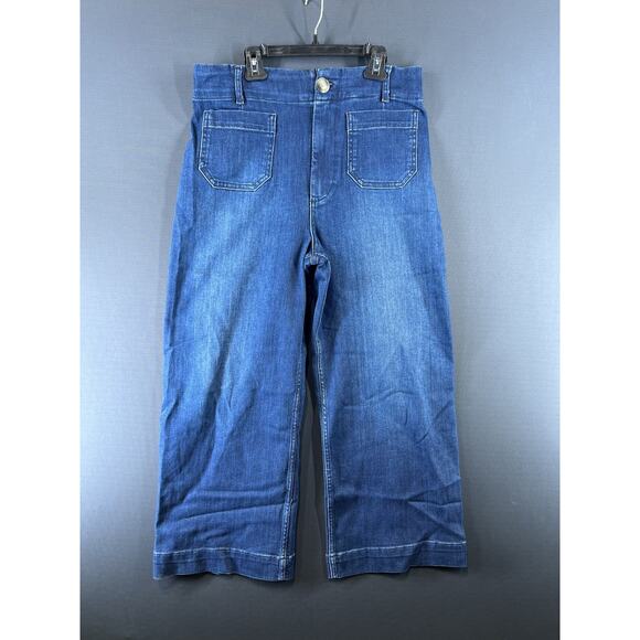 New Anthropologie The Skipper Crop High-Rise Wide-Leg Jeans Size 30 - Picture 1 of 9